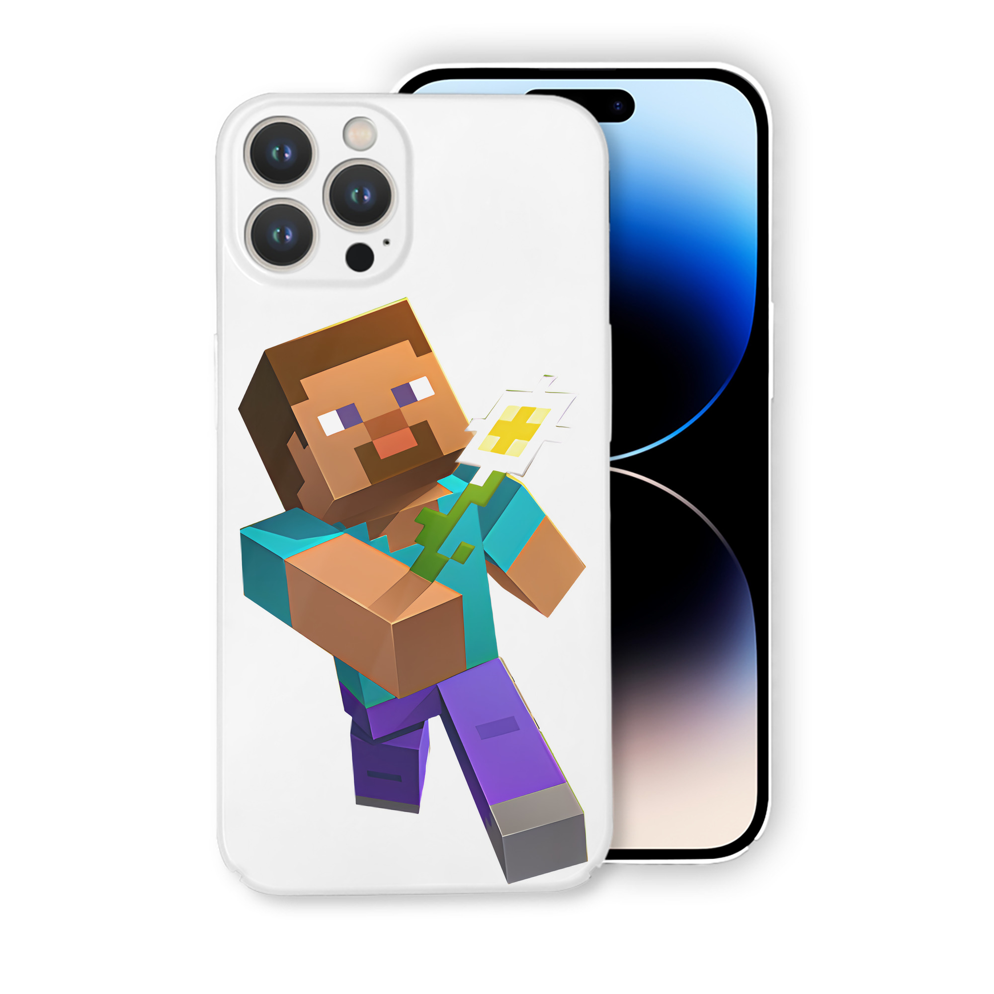 （画像用） マインクラフト ブロックの世界 Minecraft MC Block world 【iPhone 14シリーズ対応】ハードケース